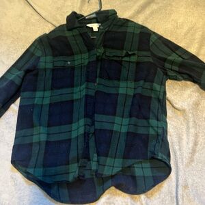 Green and blue flannel
